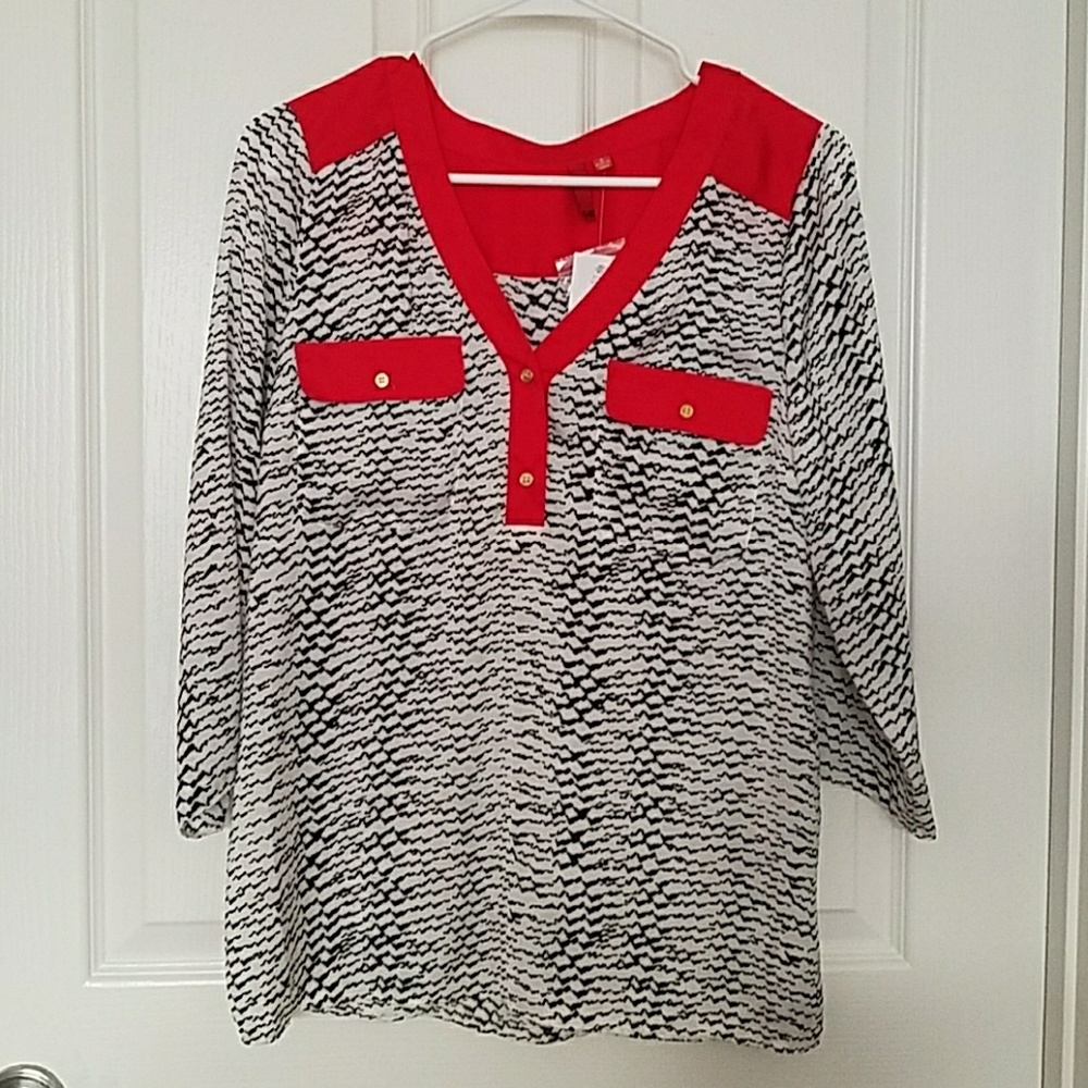 Patterned 5|48 silk popover top