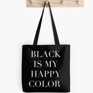 Black tote bag
