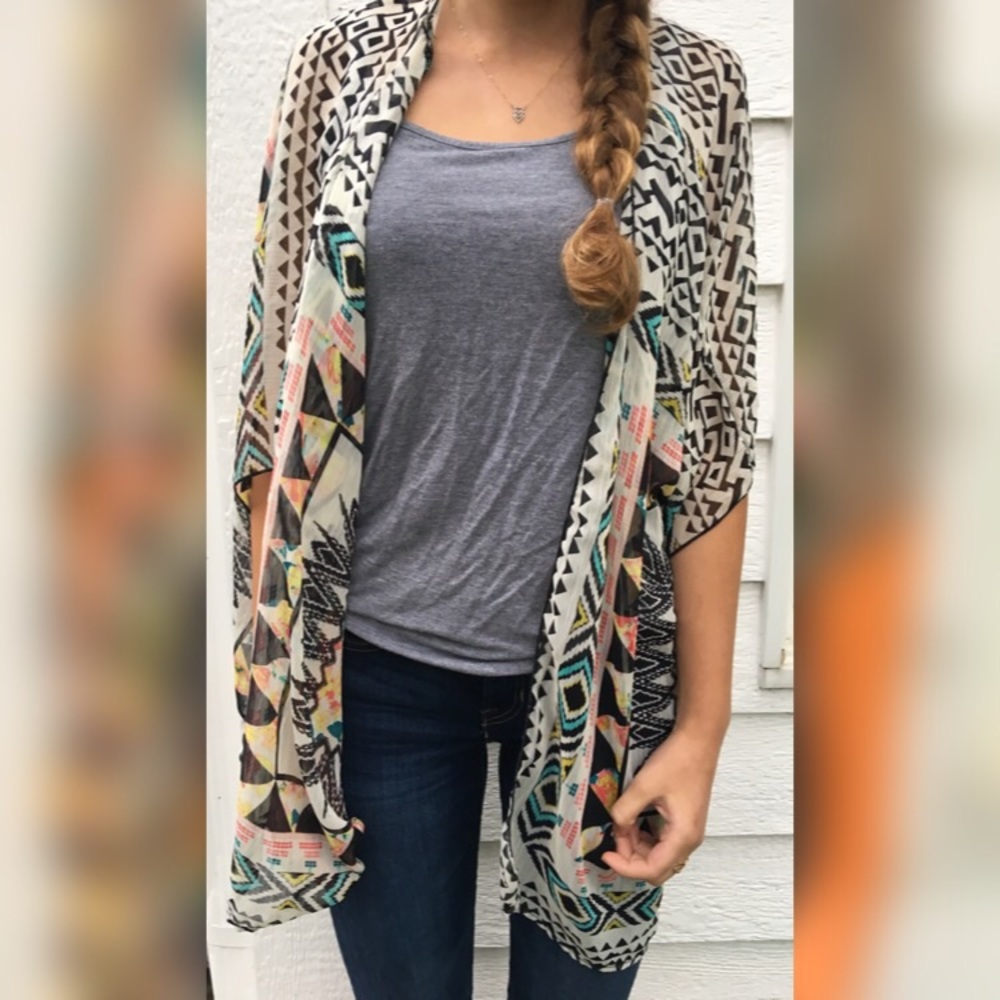 Multi colored kimono