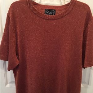 XL sparkly short-sleeved sweater