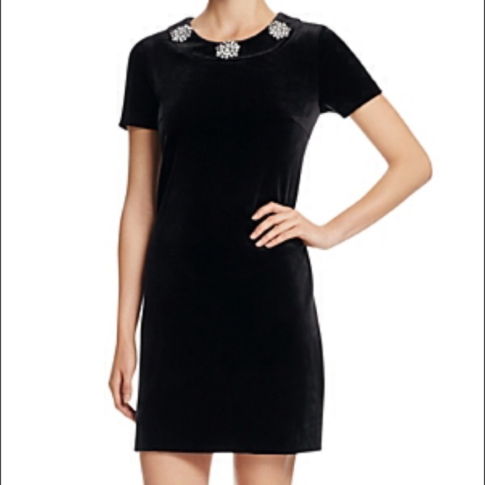Michael Kors Black Velvet Shift Dress