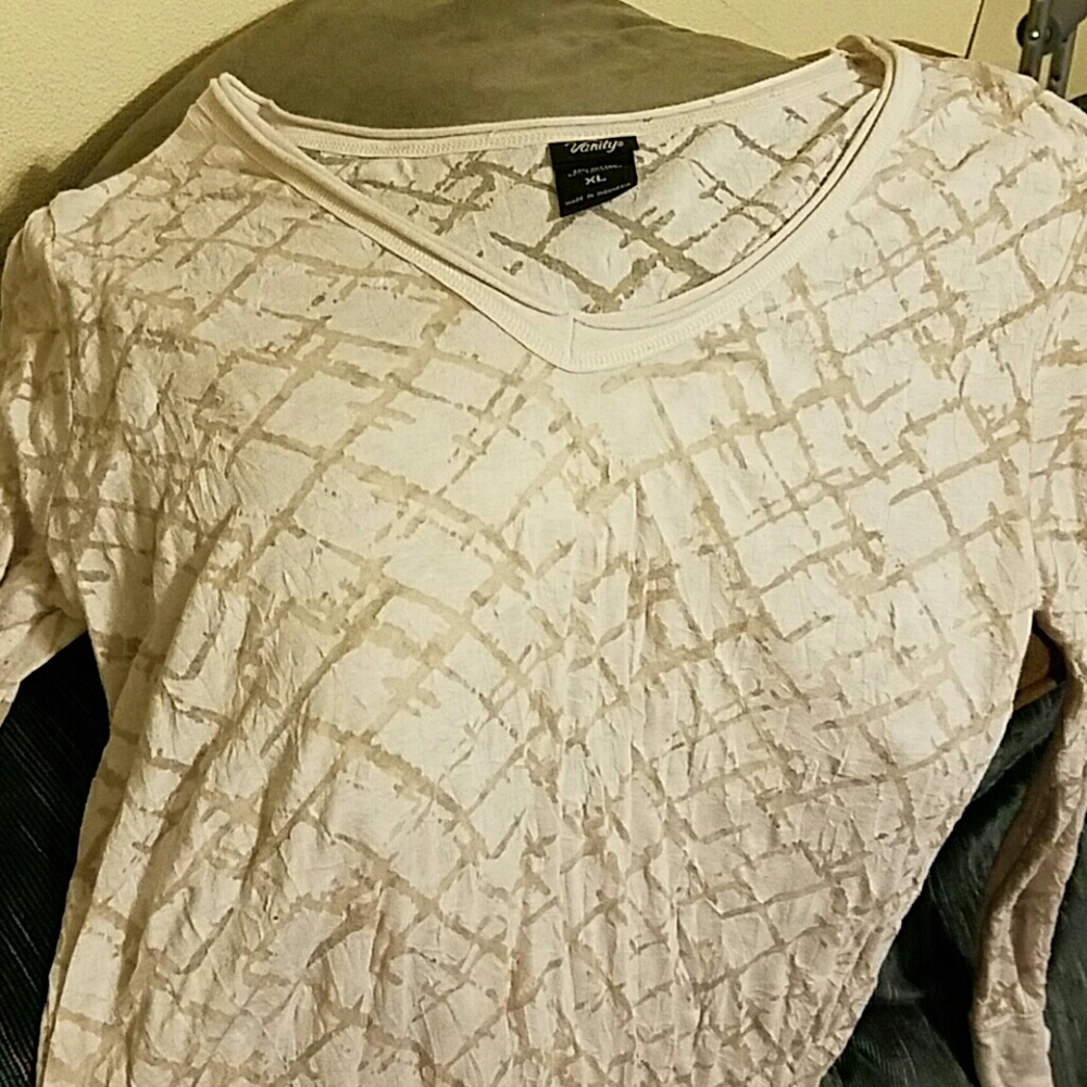 Vanity cream colored xl long sleeve shirt