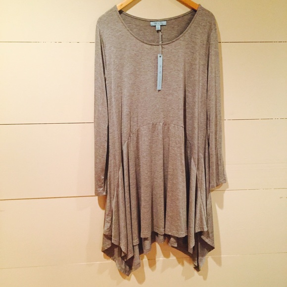 NWT Soft Flowy Grey Dress - Picture 3 of 7