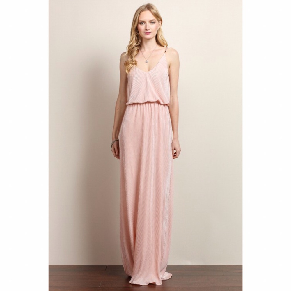 Blush pink maxi dress