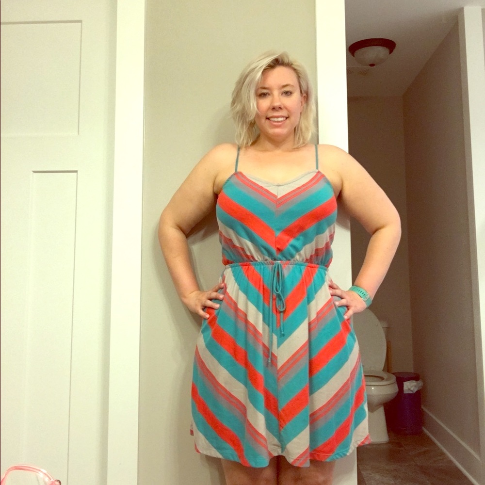 XL striped summer dress
