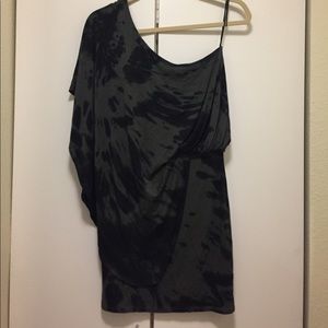 PRE-LOVED Fighting Eel one shoulder mini dress