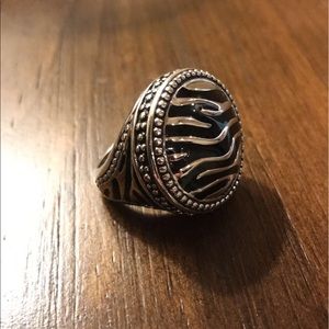 Zebra sterling silver Premier Designs ring