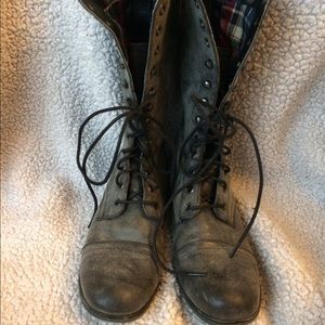 Gray Mid-Calf Boots
