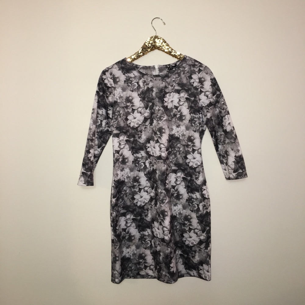 J Cooper scuba floral photo print dress