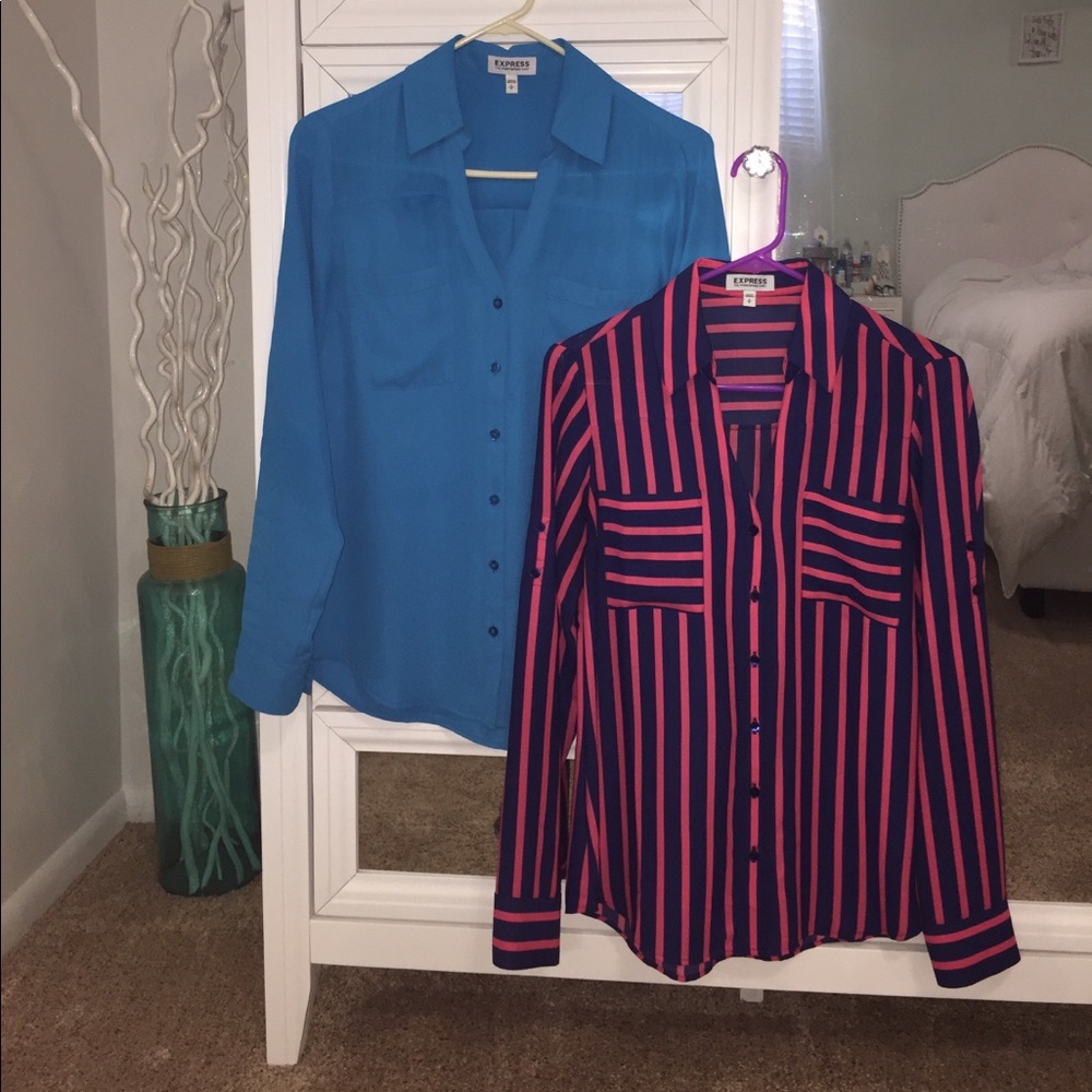 2 Express Button Down Blouses- Both Size- S - image 1