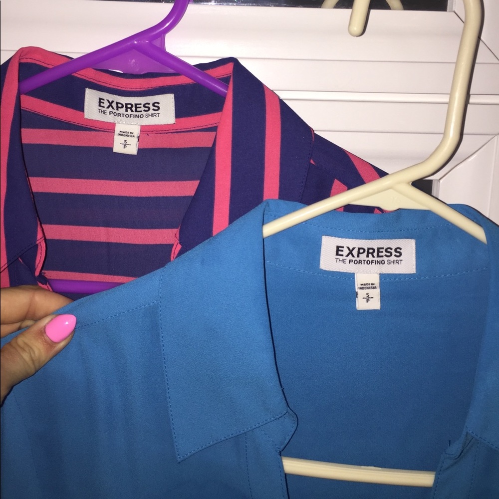 2 Express Button Down Blouses- Both Size- S - image 3