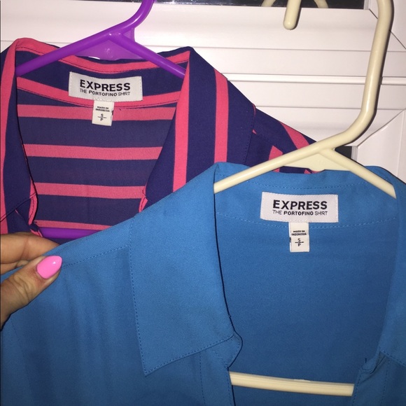 2 Express Button Down Blouses- both size- S - Picture 3 of 4