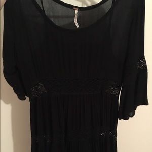 BRAND NEW Free People Lace Black Tier Dress