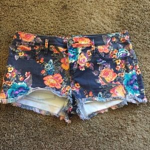 Floral Roxy denim cut offs