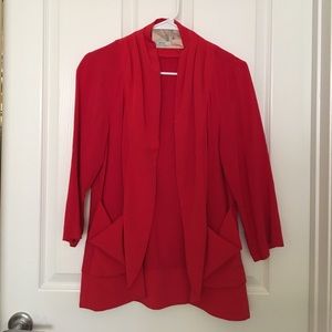 Kimchi Blue red casual cotton blazer