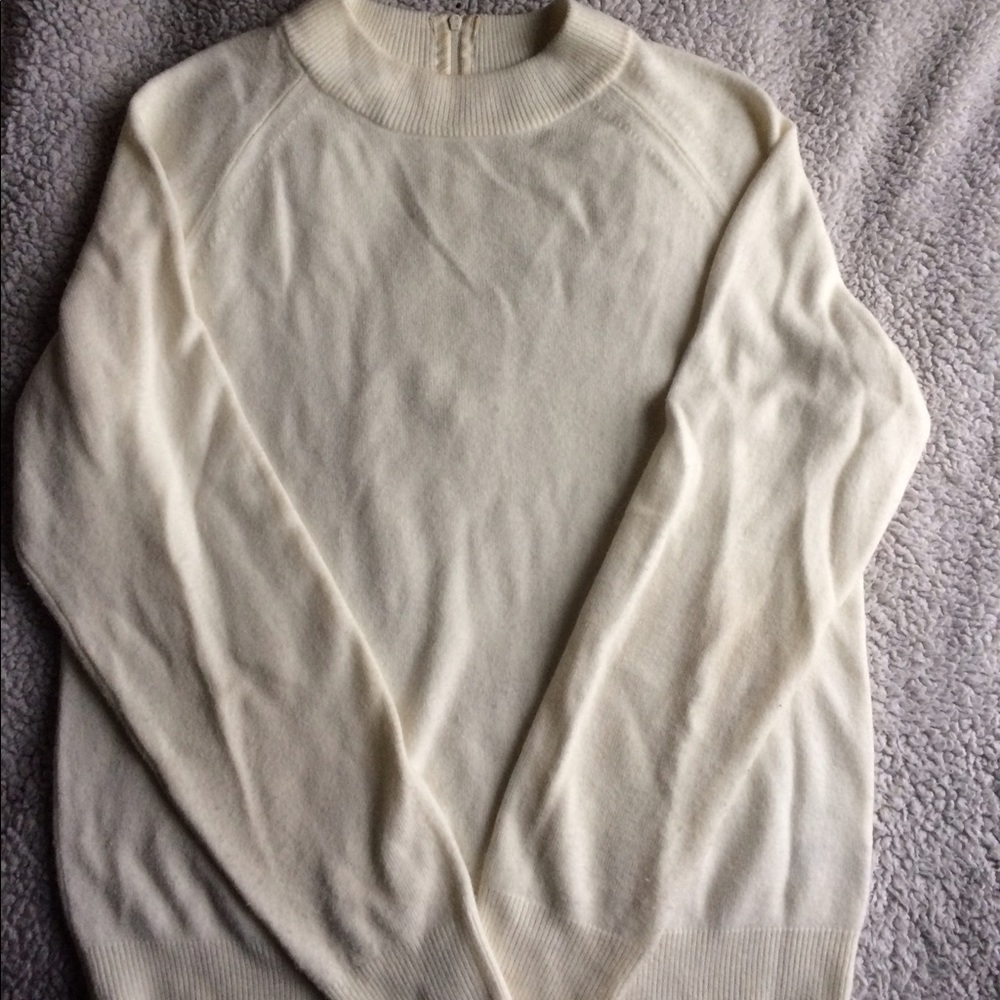 Cream Mock Turtleneck Sweater