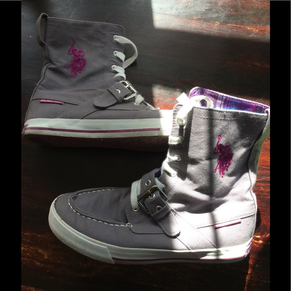 😄Gray and Purple U.S. POLO ASSN. Sneakers 👟!