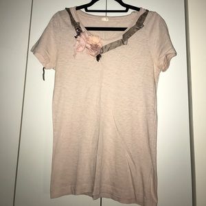 J. Crew Tee with Neck Detail