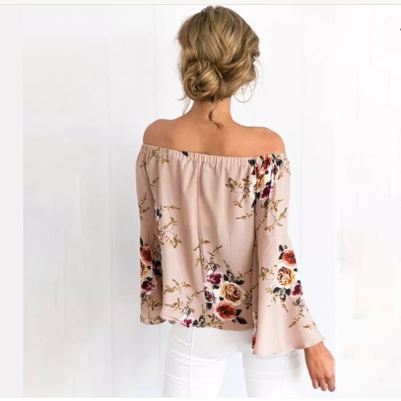 SUMMER SALE 🌴blush off the shoulder top - Picture 2 of 4