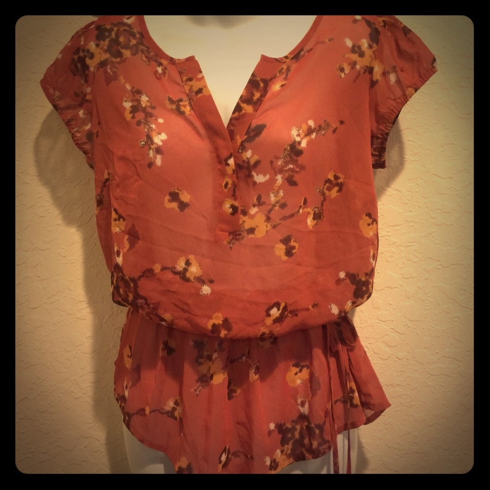 Lightweight rust color blouse