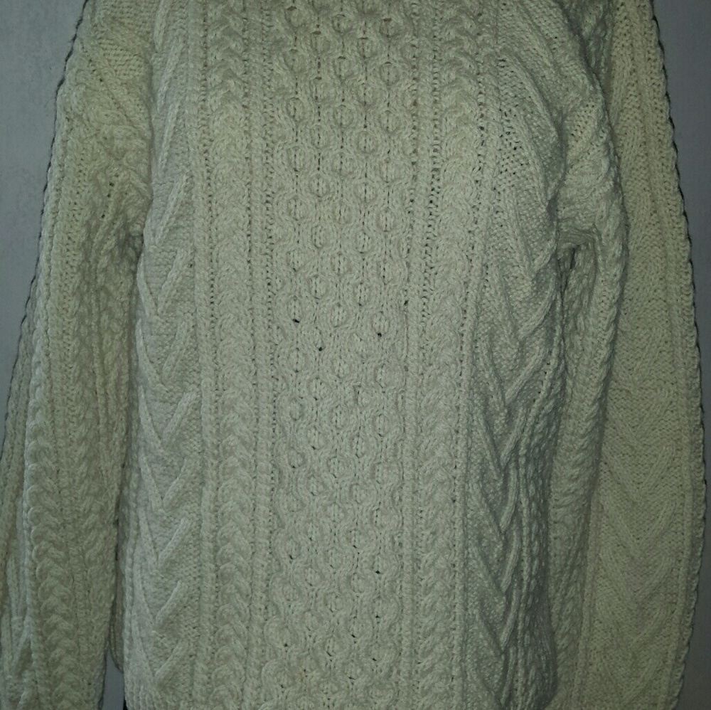 Irish Cable Knit Lady's Sweater Fishermans Knit