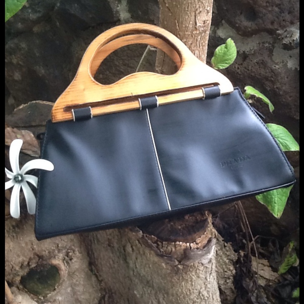 👛Black Wooden Handle Purse 👛