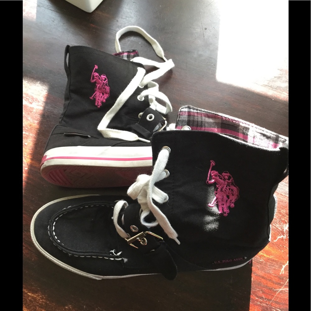😄U.S. Polo ASSN. Black Canvas Sneakers