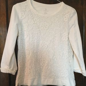 Lands End lace sweatshirt