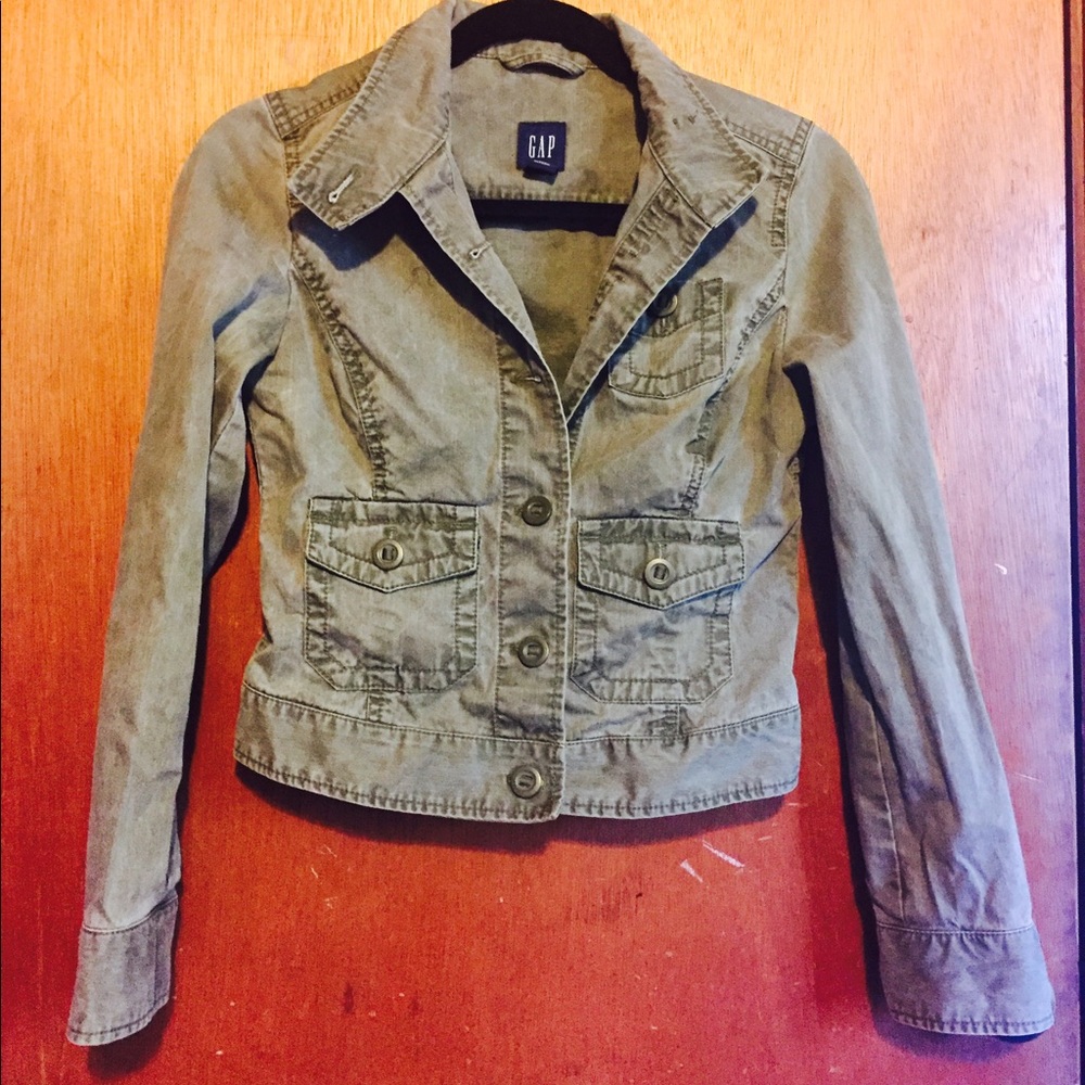 Gap army green fitted jacket