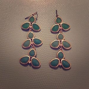 Greenish/Blue Dangle Earrings