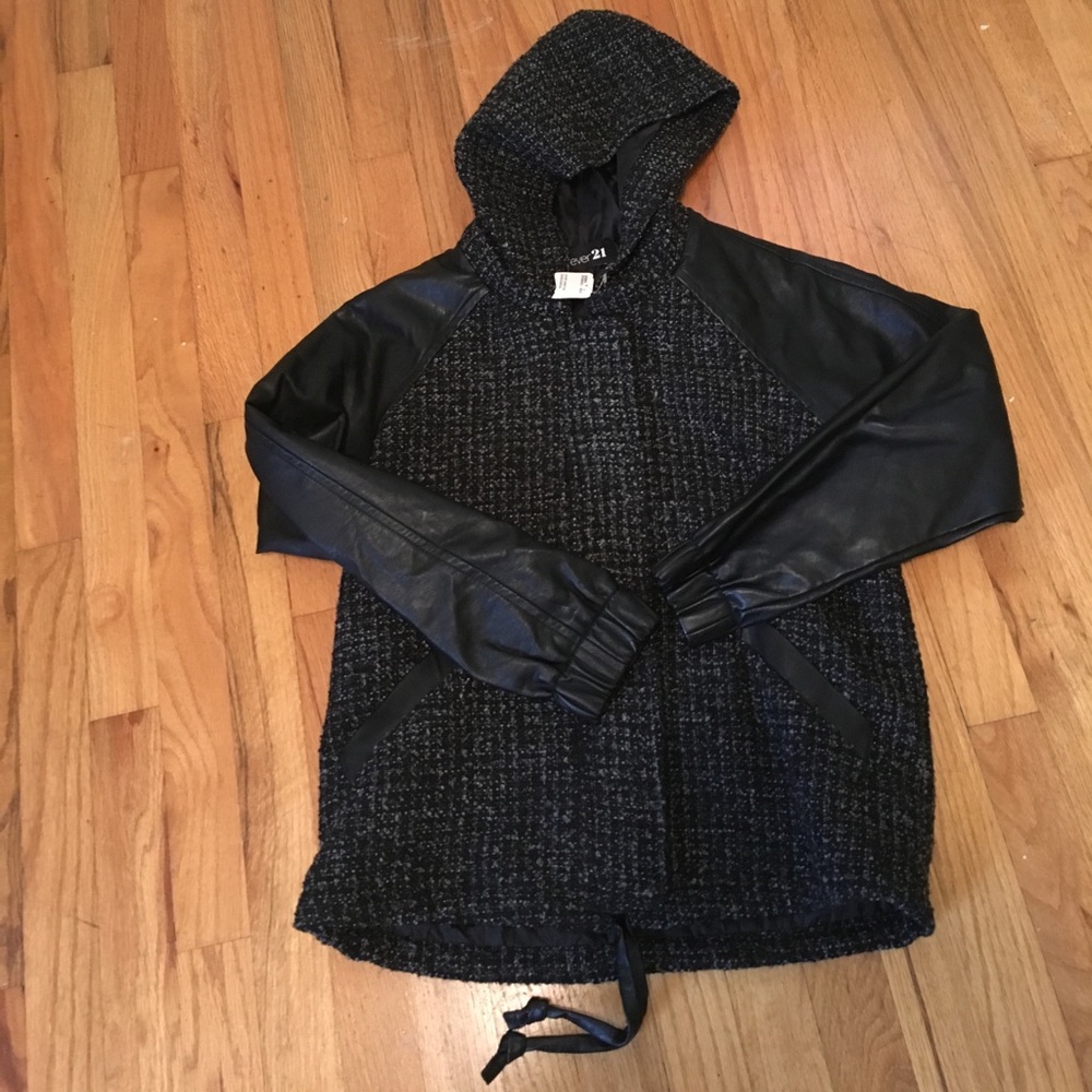 NWT tweet and leather jacket