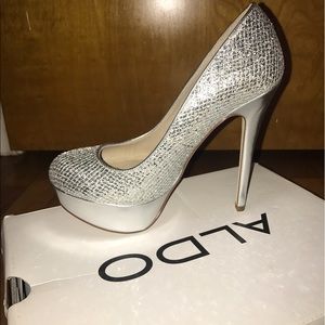 Silver Aldo Stilettos
