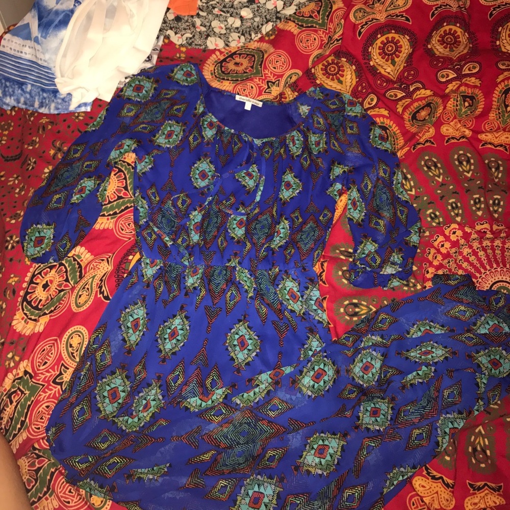 Aztec Blue Maxi Dress