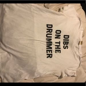 dibs in the drummer tee shirt
