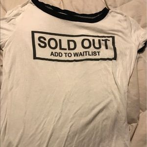sold out add to waitlist tee shirt