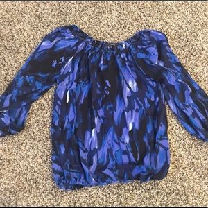 Gorgeous flowy blue top women's small