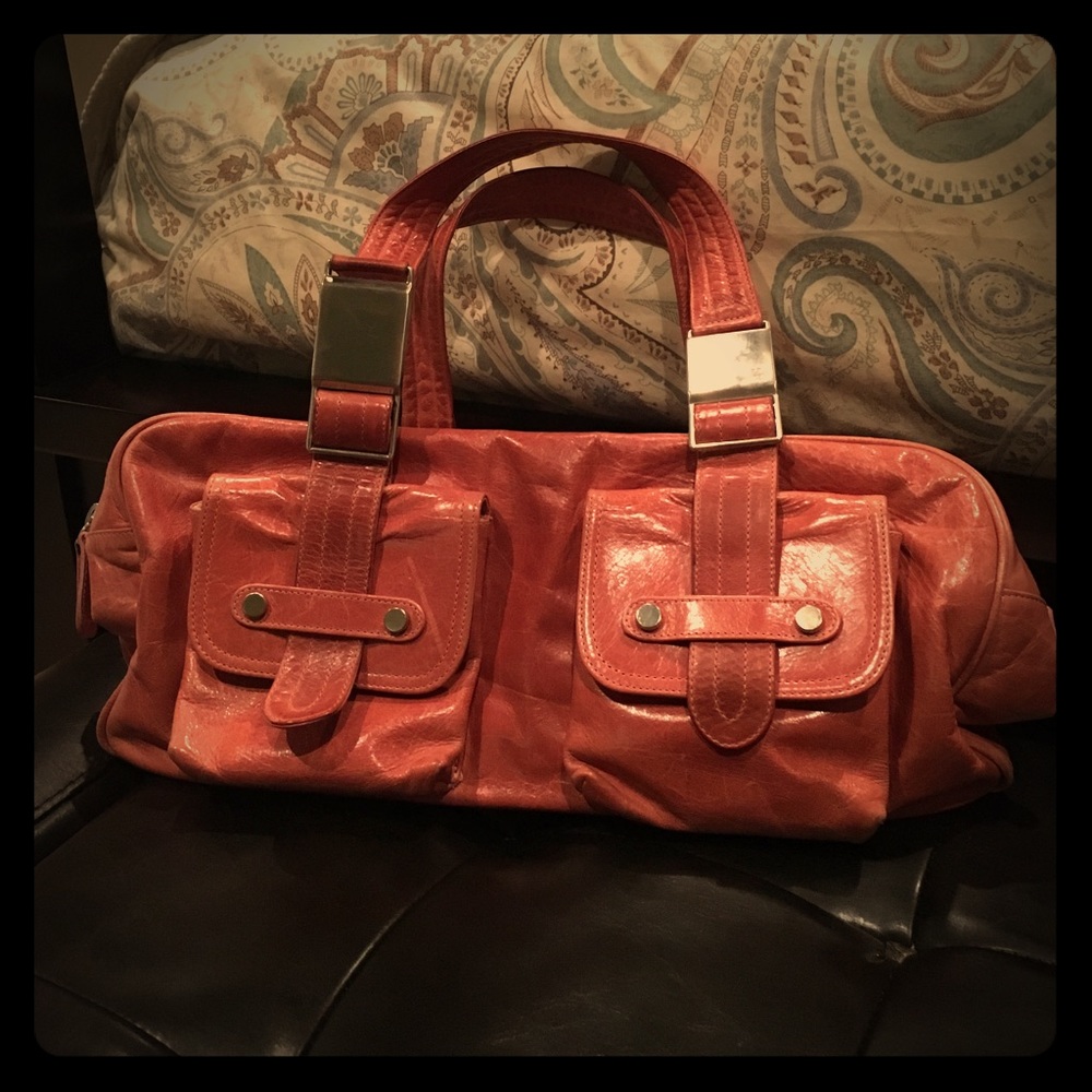 KALE pink leather handbag