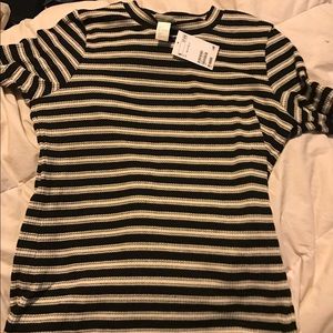 black and white striped shirt