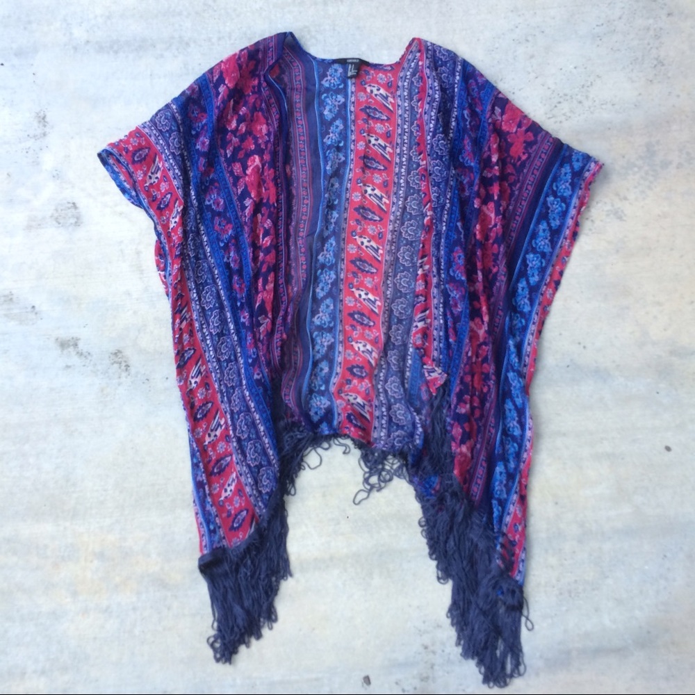 Forever 21 Fringe Kimono