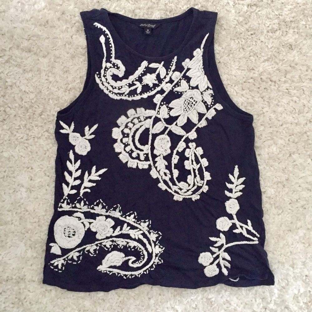 Lucky Brand Embroidered Tank Top