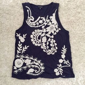 Lucky Brand Embroidered Tank Top