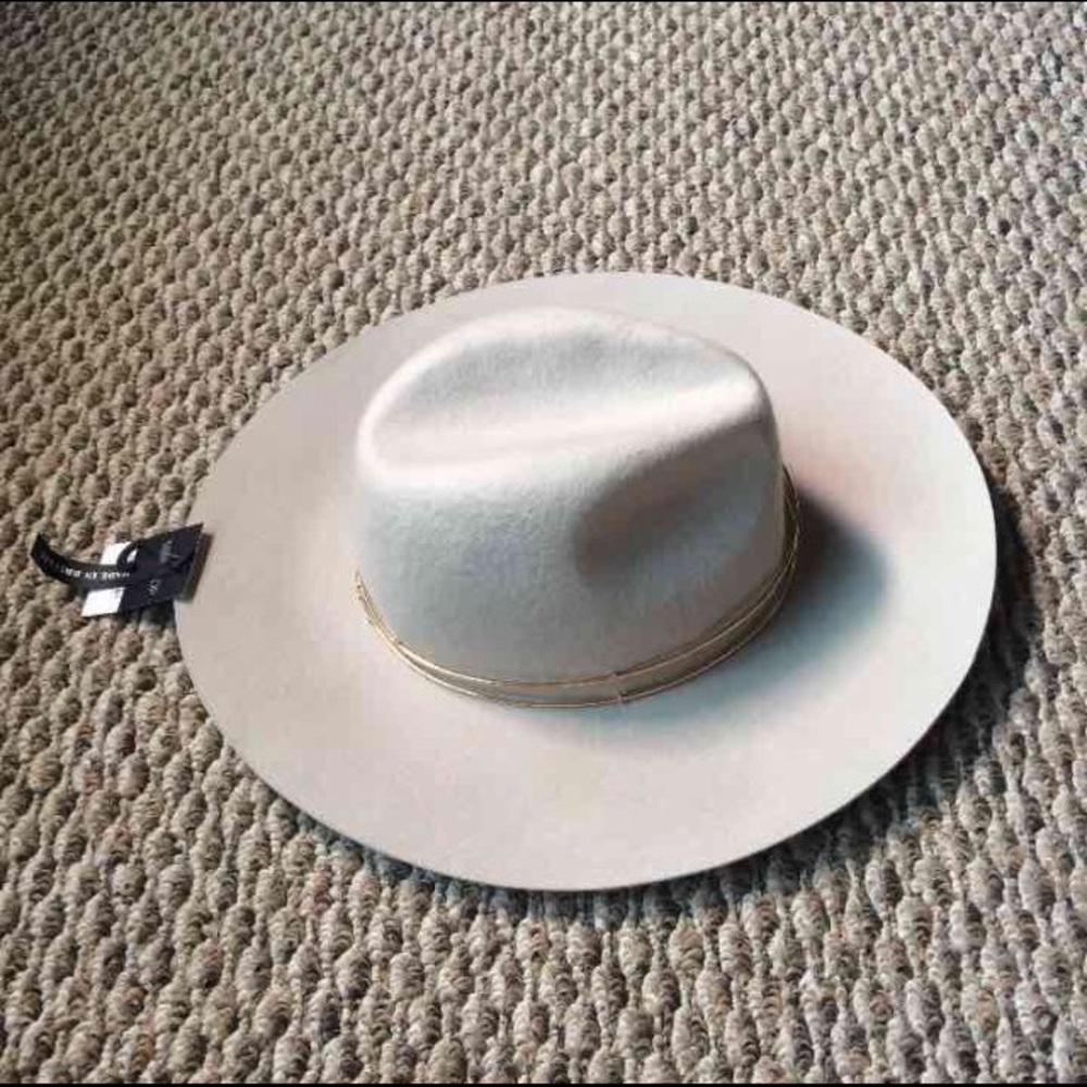 Topshop Fedora Hat w/ Gold Details