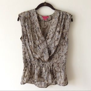 Sunny Leigh Animal Print Blouse