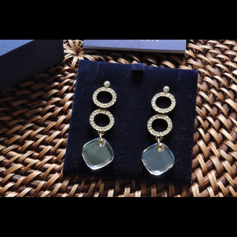 Swarovski Double-ring earrings, new