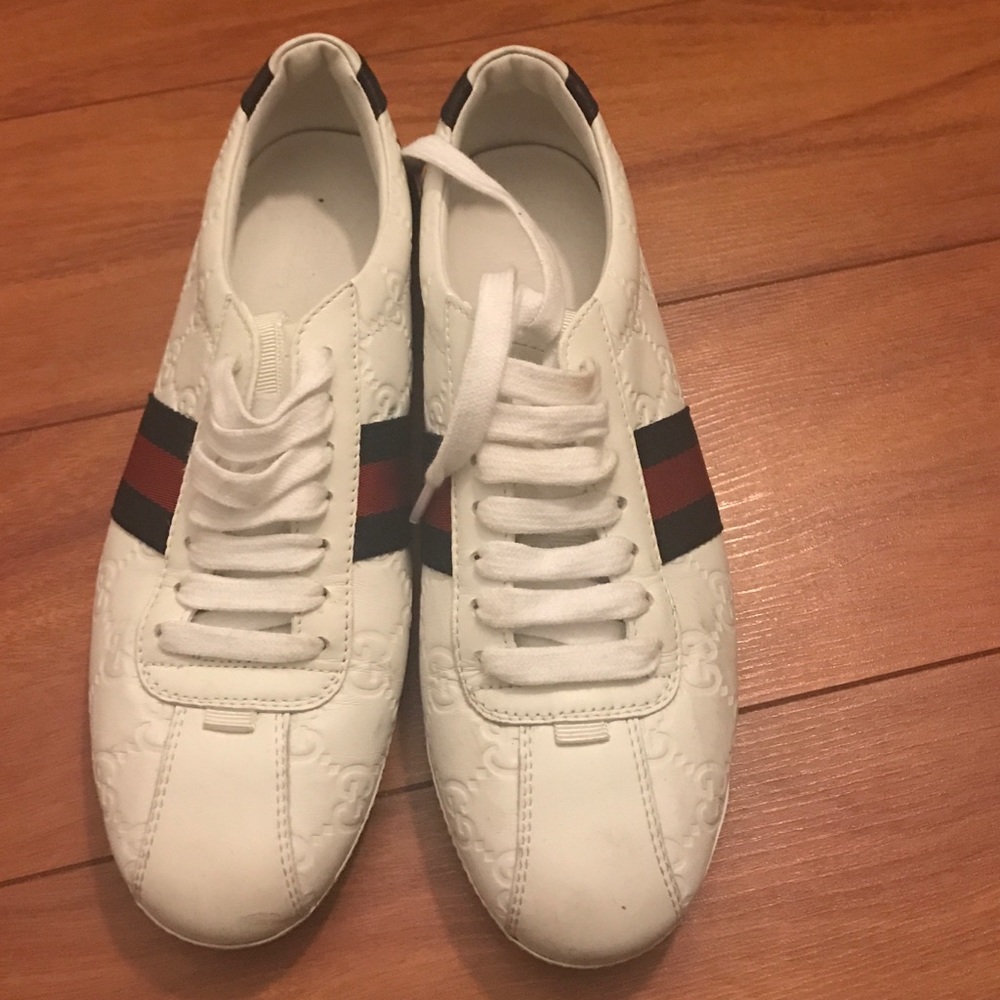 White Gucci shoes