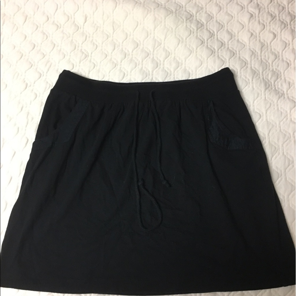 Black drawstring skirt