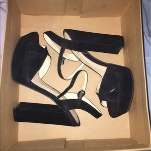 Black suede Jessica Simpson stilettos