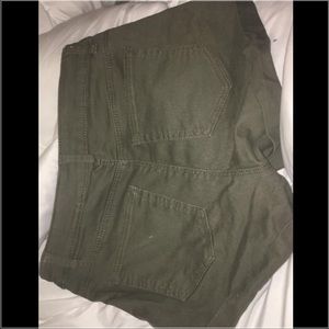 Army green shorts