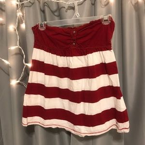Striped Hollister babydoll tube top
