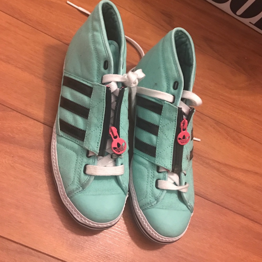 Blue Adidas shoes